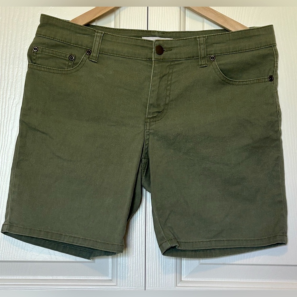 Olive Green Women’s slim stretch Shorts